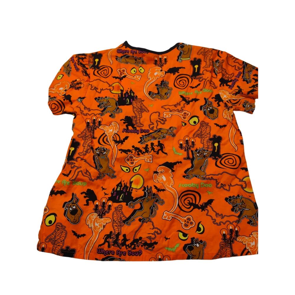 Scooby Doo Halloween Print Scrub Top Size XS Spooky‎ Season - Picture 3 of 3